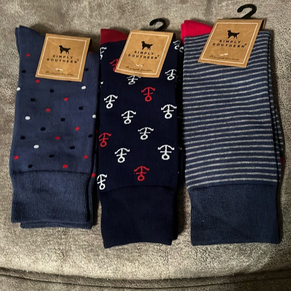 3 pair of Simply Southern Men’s Socks New with Tags